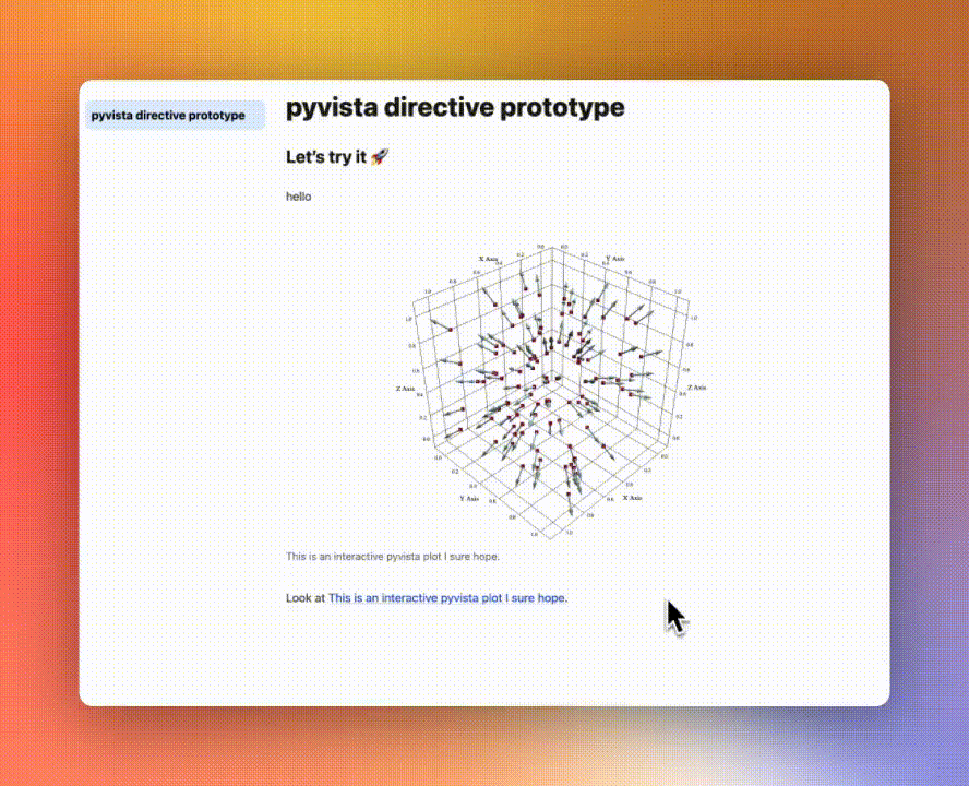 MySt上で動作するPyVistaの3次元可視化